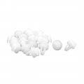 20 Pcs White Plastic Push-type Hood Fastener Rivet 
