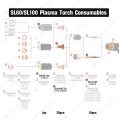 Weldingstop 9-8218 Retaining Cup 10pcs Electrode 9-8215 20pcs Tip 9-8211 For Thermal Dynamics Sl60 100 Plasma Torch Qty-31