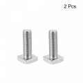 Uxcell Square Head Bolt 2pcs M6x20mm Fully Thread 304 Stainless Steel Grade C Machine Screws