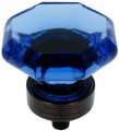 Cosmas 10 Pack 5268orb-bl Oil Rubbed Bronze Cabinet Hardware Knob With Blue Glass 1-5 16 Diameter 