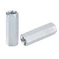 2pcs M14x19x60mm Coupling Nuts Galvanized Carbon Steel Hex Threaded Rod Coupler For Furniture Electronic Industrial 