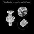 Uxcell M3 X 12mm Plastic Phillips Machine Screws With Nuts And Flat Washers Pc Head Bolts Transparent 20 Sets