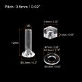 Uxcell M3 X 12mm Plastic Phillips Machine Screws With Nuts And Flat Washers Pc Head Bolts Transparent 20 Sets