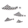 Glarks 150pcs M5 Stainless Steel Button Head Hex Socket Cap Bolts Screws Nuts Assortment Kit
