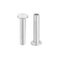 50pcs Semi Tubular Rivets 2 5mm X 12mm Aluminum Round Flat Head Semi-tubular Metal Stud Rivet For Industry Household Repairing 