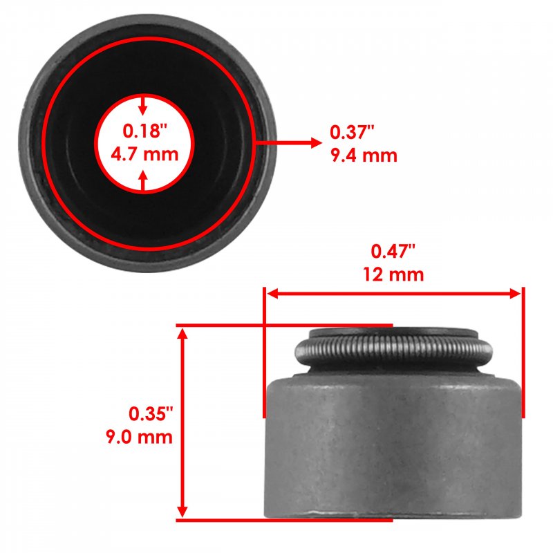 Caltric 4x Valve Stem Seal For Yamaha Rhino 700 2008-2009 2011 2012