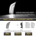 Vipmotoz Full Led Front White Side Marker Lights Compatible With 2021-2023 Chevy Tahoe Suburban Cadillac Escalade Gmc Yukon Xl