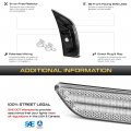 Vipmotoz Full Led Front White Side Marker Lights Compatible With 2021-2023 Chevy Tahoe Suburban Cadillac Escalade Gmc Yukon Xl