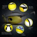 Blupond Night Vision Glasses For Driving Men Women Yellow Tint Anti Glare Nighttime Knight Visor