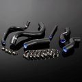 Silicone Radiator Hoses Kit Clamps For Kawasaki Z1000 2007-2009 Black 