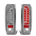 Dna Motoring Tl-f15094-led-ch-cl Led Tail Light Assembly Driver Passenger Side For 90-96 Ford F150 90-97 F250 F350 Bronco 