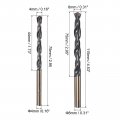 Uxcell Drill Bits Set Titanium Nitride Coated High Speed Steel 4341 Straight Round Shank Drilling Cutter For Stainless Alloy