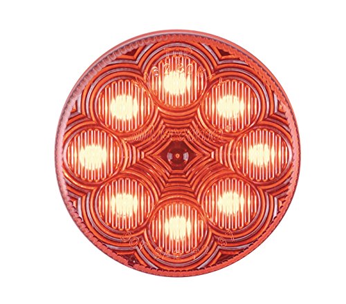 M16280rcl Red 2 5 In Round Led Clear Lens Clearance Marker Light Waterproof Polycarbonate Housing Dot Approved Universal Fit
