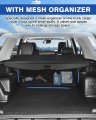 Autorder Custom Fit For Cargo Cover Toyota 4runner 2010-2023 Accessories Rear Trunk Shade With Extra Storage Net Retractable