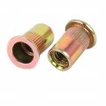Uxcell 5 16 -18 Flat Head Rivet Nut Insert Nutsert Bronze Tone 30pcs