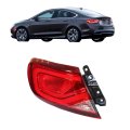 Rear Driver Side Tail Brake Light Assembly For 2015-2017 200 Red And Clear Lens Outer Lamp 68110361aa 