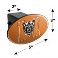 Mercer University Primary Logo Oval Tow Trailer Hitch Cover Plug Insert