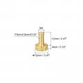 Uxcell Knurled Thumb Screws M5x12mm Flat Brass Bolts Grip Knobs Fasteners For Pc Electronic Mechanical 10pcs