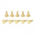 Uxcell Knurled Thumb Screws M5x12mm Flat Brass Bolts Grip Knobs Fasteners For Pc Electronic Mechanical 10pcs