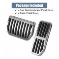 2pcs Brake Pedal Pad Gas Accelerator Cover For Land Rover Range Velar 2018-2022 Silver Tone