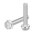 10pcs 5 16-18 X 1-3 4 Flanged Hex Head Bolts 304 Stainless Steelagon Screws Flange Hex Drive 8 Grade For Machinery Industry 