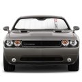 Dodge Srt-8 Logo Universal Fit Windshield Sun Shade Jumbo 59 In X 30 Enforced Stand Up Auto Sunshade Silver Fiber Uv Protection