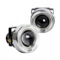 3 Universal Led Halo Projector Super White 55w Fog Light Kit Blue 