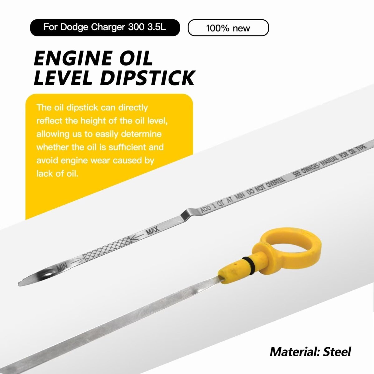 917-325 4792965aa Enp3108 Engine Oil Level Dipstick Fits For 2007 Dodge Magnum Sxt Wagon 4-door 3 5l 3497cc 215cu In V6 Gas