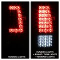 Acanii For 1999-2002 Chevy Silverado Gmc Sierra 1500 2500 3500 Red Clear C-strip Full Led Tail Lights Brake Lamps Pair