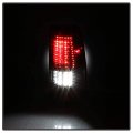 Acanii For 1999-2002 Chevy Silverado Gmc Sierra 1500 2500 3500 Red Clear C-strip Full Led Tail Lights Brake Lamps Pair