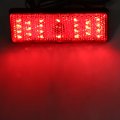 Uxcell 2 Pcs Red Plastic Led Light Rectangle Tail Brake Turn Signal Lamp Universal For Motorcycle
