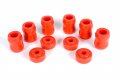 Shock Front And Rear Polyurethane Bushing Replacement Kit In Red Fits Cherokee Xj Wrangler Yj Tj Grand Zj Wj 