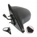 Ocpty Black Left Side Mirror Fit For 1996-2000 Honda Civic Textured Glass Manual Remote Non-folding
