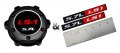 Combo Ls1 5 7l Black Oil Cap In Billet Aluminum 2 X Pair Set Red Liter Real Engine Hood Emblem Badge Nameplate Crate For 97-04