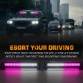 Xridonsen Emergency Dash Strobe Lights 144 Led Purple White Escort Warning Hazard Safety 2x 14 5 Inch Front Rear Interior