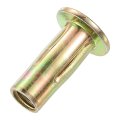 Multi-grip Rivet-nut M10 Pre-bulbed Shank Carbon Steel Color-zinc-plated Flat Head Threaded Insert Nut 10pcs