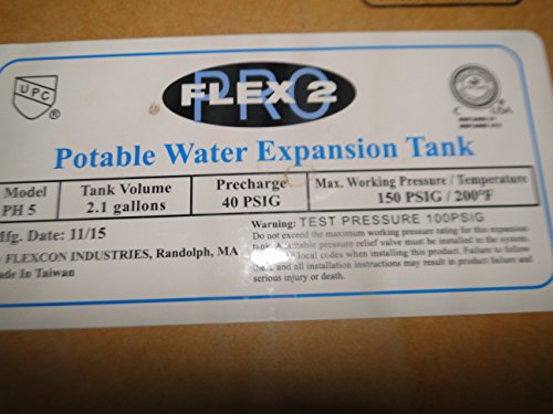 Flexcon Ph5 2 Gal Flex Pro Potable Water Well Thermal Expansion Vfd Pressure Tank