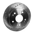 Rear Brake Disc For Acura Csx 2006 2007 2008 2009 2010 2011 Cast Iron Cross Drilled And Slotted Rotor Driver Or Passenger Side 