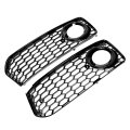 Keenso Fog Light Grilles Fit For Sline S5 B8 Rs5 2008-2012 Thick Glossy Durable Protection Parts 1 Pair Abs 