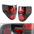 Labwork Driver And Passenger Side Red Smoked Tail Lights Replacement For 2009-2014 Ford F150 F-150 Pickup Truck Rear Brake