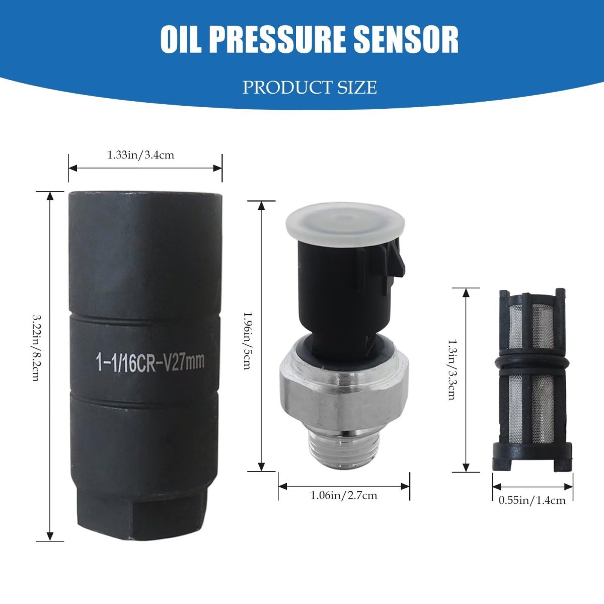 Ps690 Oil Pressure Sensor With Socket Compatible For G-mc 2009-2014 Savana 1500 5 3l