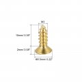 Uxcell Brass Wood Screws M3x10mm Phillips Flat Head Self Tapping Connector For Door Cabinet Wooden Furniture 30pcs