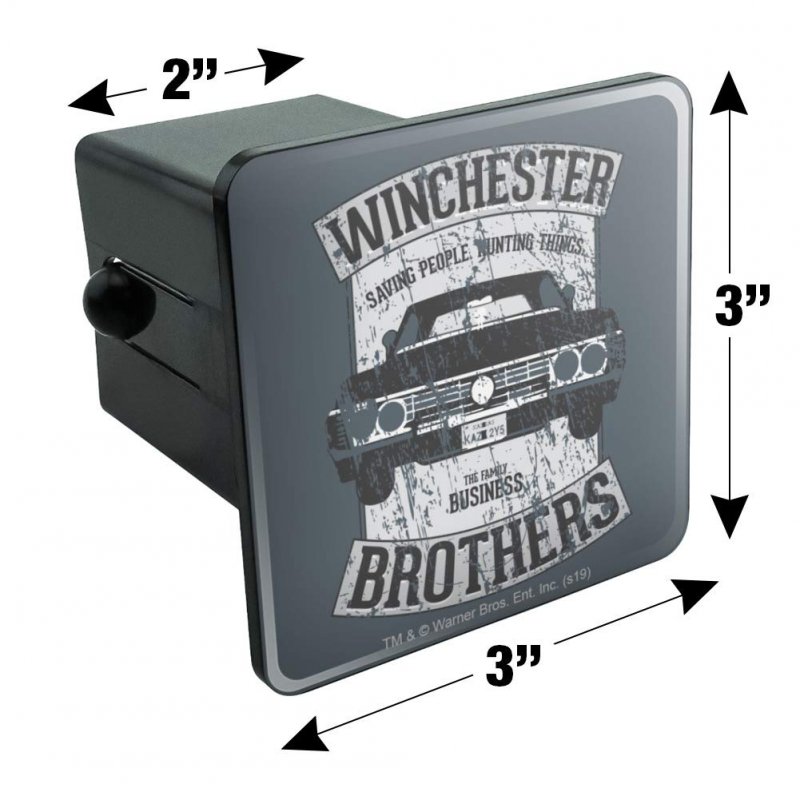 Supernatural Brother S Impala Tow Trailer Hitch Cover Plug Insert For 2 In Receivers Heavy Duty Abs Plastic With Uv Resistant
