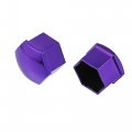 Uxcell 20pcs Blue 19mm Car Wheel Lug Nut Cap Tyre Hub Screw Bolt Dust Cover Protector Universal