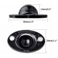 Hercoo License Plate Lights Lamp Lens Left Right Hand Black Housing Compatible With 1994-2002 Dodge Ram 1500 2500 3500 Pickup