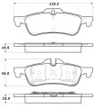 Stoptech 308 10600 Street Brake Pads Rear With Shims And Hardware