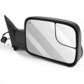 Towing Mirror Fit For 1998-2001 Dodge Ram 1500 1998-2002 2500 3500 Power Adjusted Heated No Turn Signal Light Black Housing Tow 