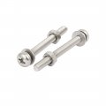 Uxcell M4x40mm 304 Stainless Steel Phillips Pan Head Bolt Screw Nut W Washer 20 Sets