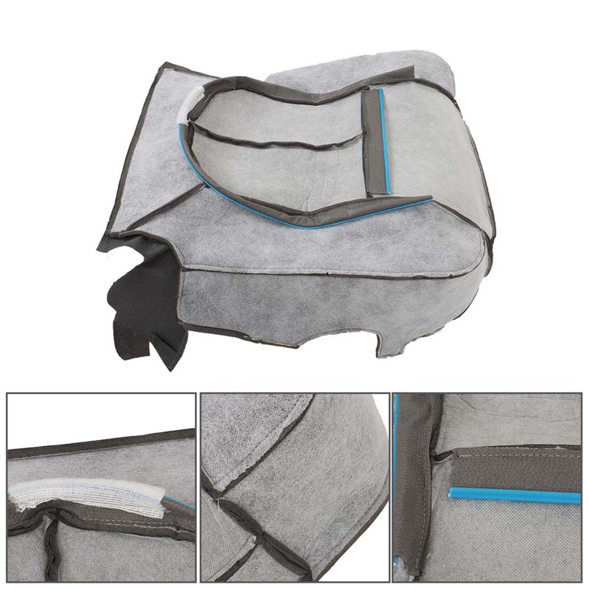 Cloth Driver Side Bottom Seat Cover Gray Replacement For F250 F350 F450 F550 Xlt 2011 2016