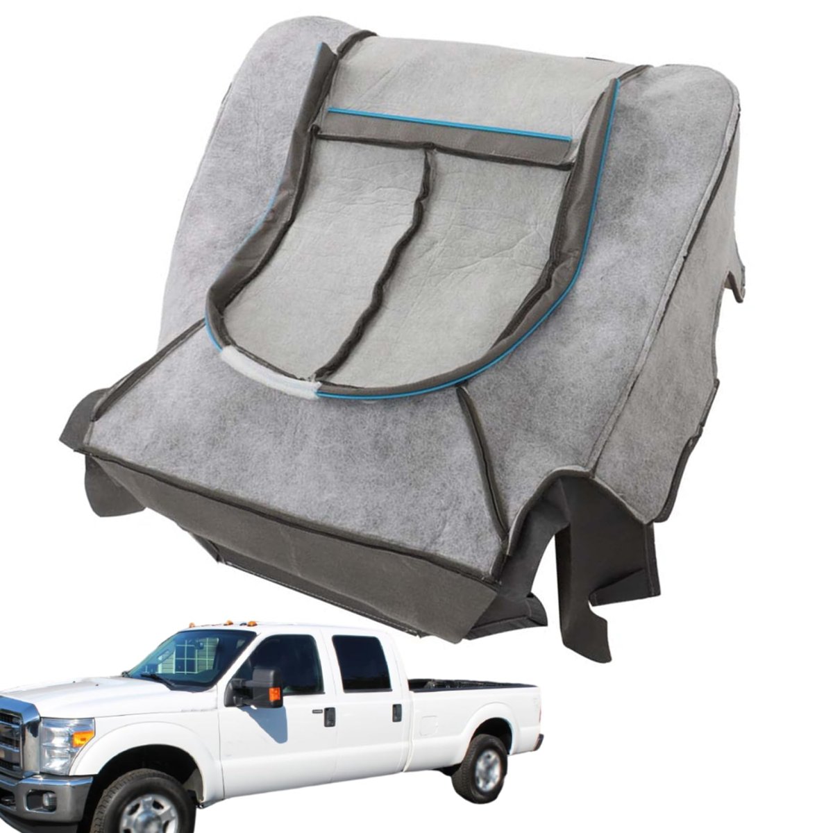 Cloth Driver Side Bottom Seat Cover Gray Replacement For F250 F350 F450 F550 Xlt 2011 2016